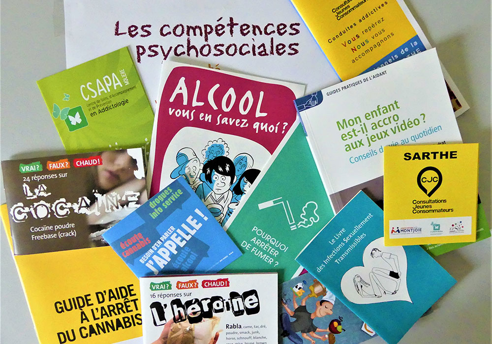 prospectus et documentations sur l'addiction